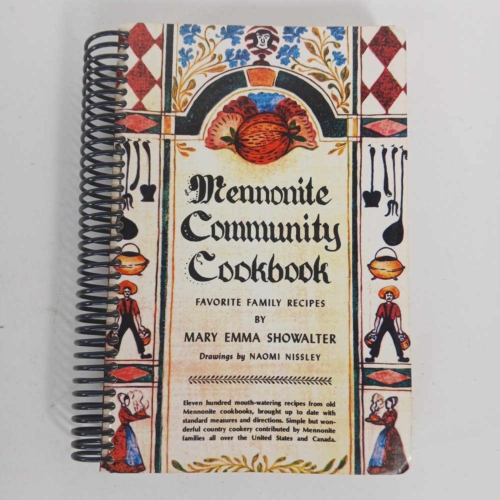 SPIRAL BOUND Mennonite Community Cookbook Recipes Mary Emma Showalter Vintage